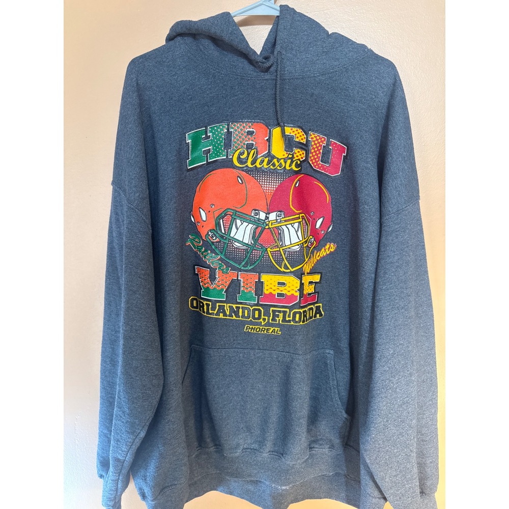 HBCU Classic Vibe Orlando Florida Hoodie Rattlers Wildcats Charcoal Gray 2XL